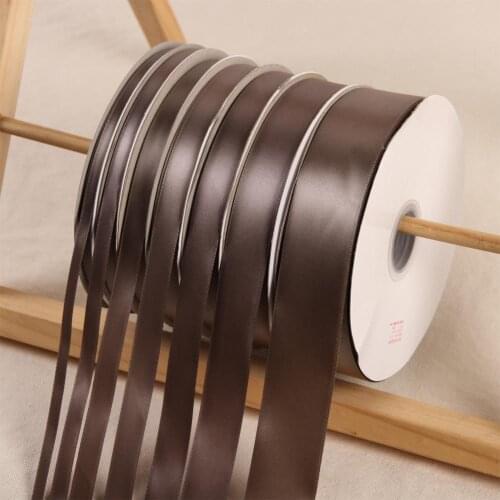 Metal Grey Color 100 Yards/Roll Polyester Ribbon Satin Ribbons Wedding Christmas Decoration Cake Gift Box Wrap DIY Accessories
