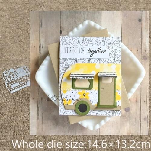 XLDesign Craft Metal Cutting Dies stencil mold Shop bus decoration scrapbook Album Paper Card Craft Embossing die cuts