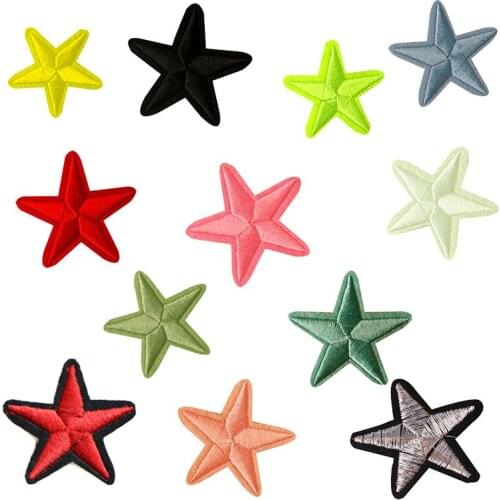 Cartoon Decorative Blue, red, stars icon Embroidered Applique Patches For DIY Iron on Badges Stickers on backpack,the clothes