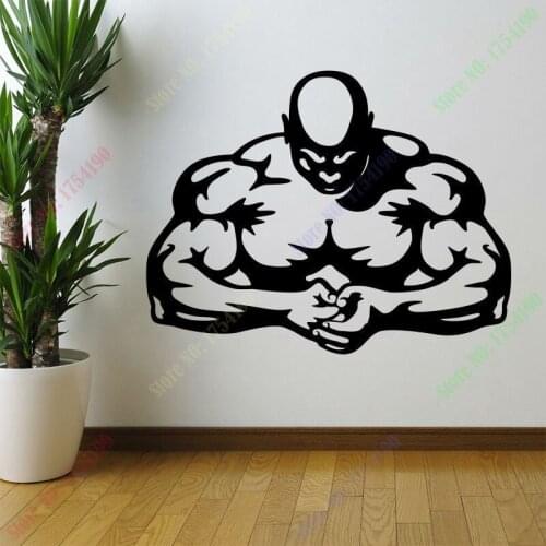 New 57X74cm Muscle Men Stength Gym Fitness Wall Art Sticker Decal DIY Home Decoration Decor Wall Mural Removable Room Stickers