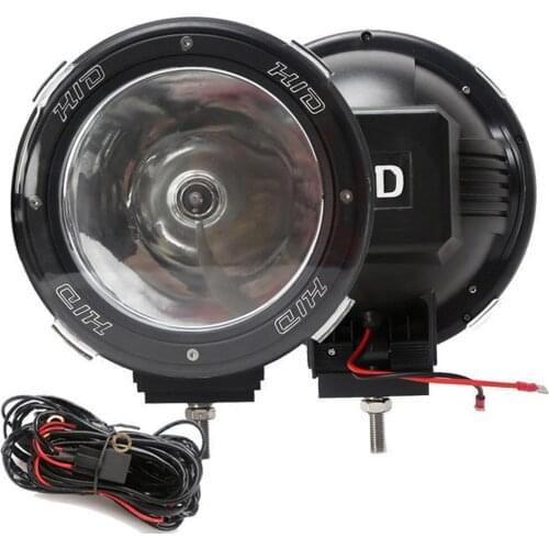 New 2Pcs 7" inch 12V 100W HID Driving Lights XENON Spotlights for Offroad Hunting Fishing Camping Work Spot Lights
