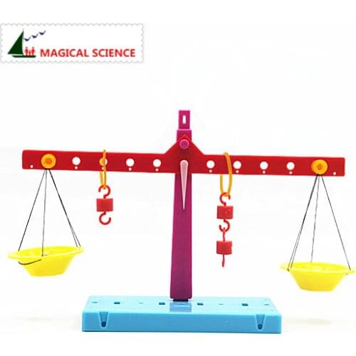 Wholesale plastic Educational Lever principle balance scale experiments DIY material Physics Teaching for kids Students