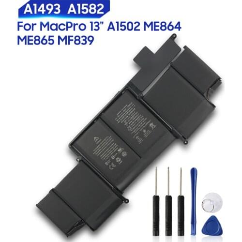 Original Replacement Battery For MacBook Pro MacPro 13" A1502 ME865 ME864 MF839 A1493 A1582 Genuine Laptop Battery