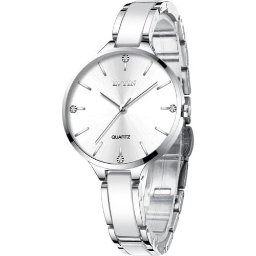 Lvyin Luxury Brand Ceramic Watch Women Fashion Simple Waterproof Quartz Watch Lady Elegant Business Clock Women Dress Watch 111
