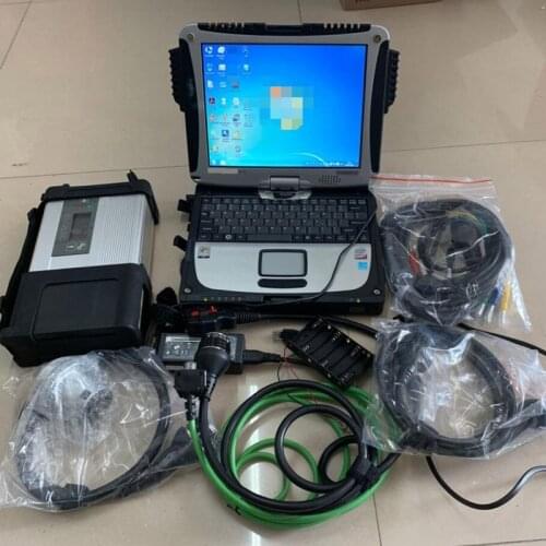 Super MB Star C5 SD Connect with laptop CF19 Toughbook CF-19 diagnostic PC + MB Star C5 newest software 2020.12V HDD for SD C5