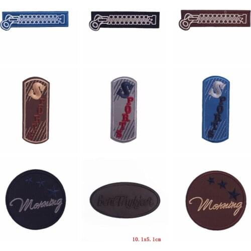 Cloth Sticker With Letter And Zipper Cloth Sticker Iron on Patches For Clothes Embroidered Patches For Clothing Fashion Decor