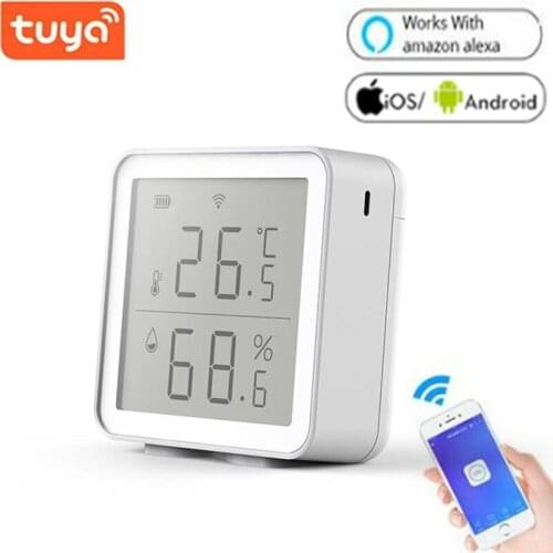 WIFI Smart Temperature And Humidity Sensor Smart Home Remote Control Work With Alexa Google Home