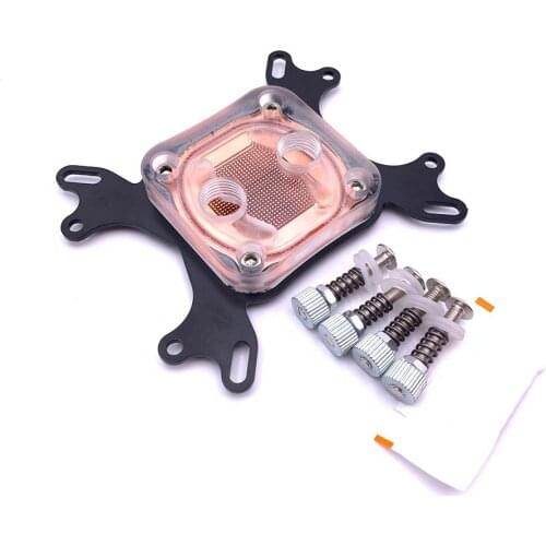 Universal Water Cooling Block Computer CPU Water Cooler Block Replacement for Intel CPU with Connector