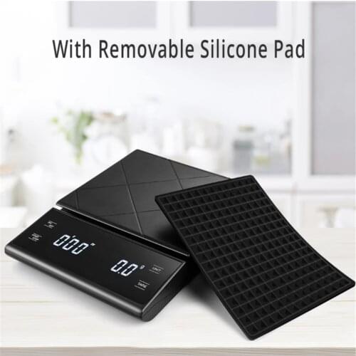 USB Charging Coffee Electronic Scale Smart Coffee Scale with Timing Function Roasting Scale Digital Kitchen Scale with Pad