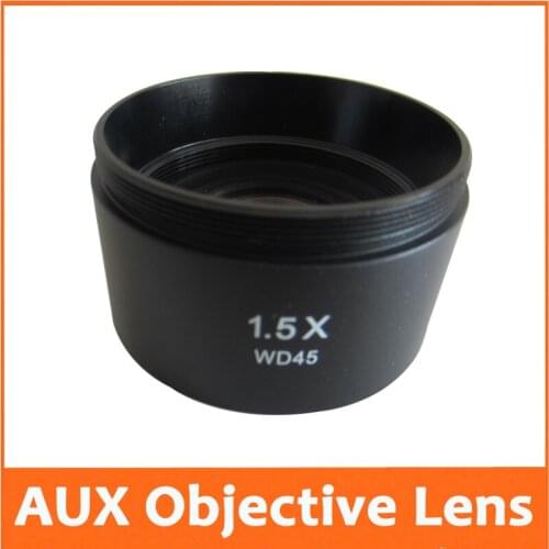 1.5X Auxiliary Attachment Objective Lens for Stereo Microscope Components Parts Accessories