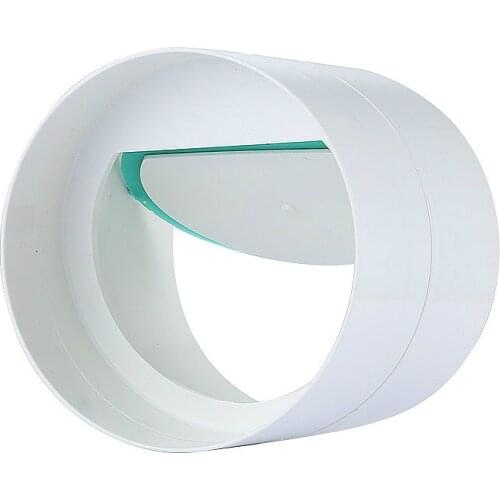 PVC exhaust fan check valve air damper value round pipe Bathroom ventilation fan 110mm to 100/80mm with removable reducer ring
