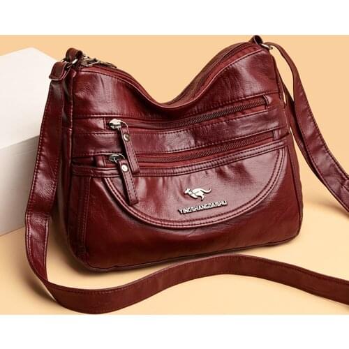 Women Shoulder Bags PU Leather Fashion Crossbody Bag Tote Ladies Fashion Solid Designed Handbags for Shopping