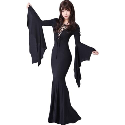 ADDAMS Costume ADDAMS Black Slim Dress Victorian Medieval Baroque Dress Classical Vintage Gothic Southern Belle Dress Ball Gown