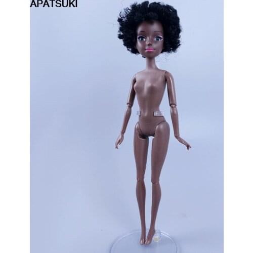 11.5" bjd Doll Nude Naked Body With 4D Eyes Head 11 Jointed Movable Body With Black Hair for 1/6 BJD Dolls Accessories Kids Toys