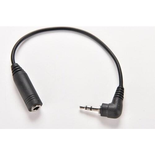 2.5mm Right Angle Male Plug to 3.5mm Female Jack Stereo AUX Audio TRS Socket DC Power Adapter Converter Cable 15.5CM Length