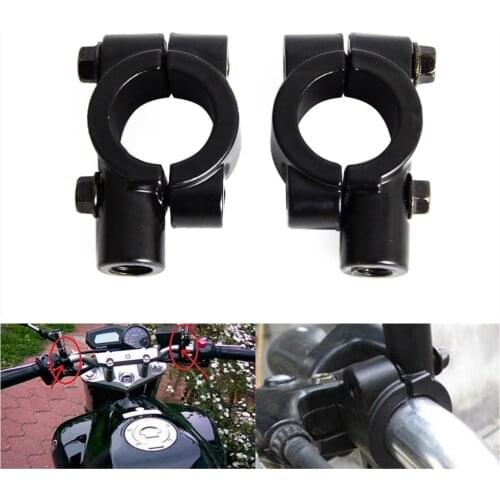 2PCS 7/8'' 22mm Motorcycle Rear View Mirror Mount Bracket Clamp Handlebar Rearview Mirror Holder Adaptor For Kawasaki Yamaha