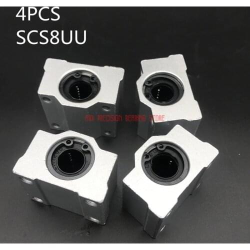 2019 Sale Real Cnc Router Parts AXK Linear Rail 4pcs/lot Free Shipping Sc8uu Scs8uu 8mm Linear Ball Bearing Block Cnc Router