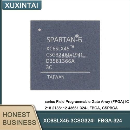 5Pcs/Lot XC6SLX45-3CSG324I XC6SLX45 series Field Programmable Gate Array (FPGA) IC 218 2138112 43661 324-LFBGA, CSPBGA