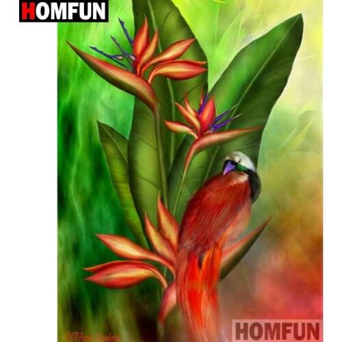 HOMFUN Full Square/Round Drill 5D DIY Diamond Painting "Bird flower" Embroidery Cross Stitch 5D Home Decor Gift A16165