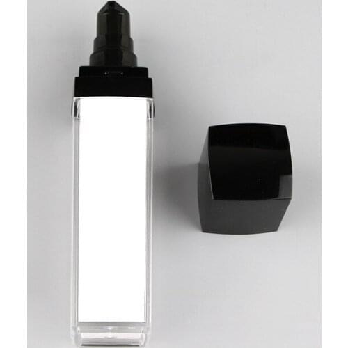 30ml 50ml 100ml White Acrylic Square Lotion Bottle With Emulsion Dispenser,Lotion Press Pump,Atomized Sprayer Black Lid(10Pcs)