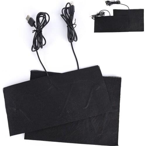 Black Fast-Heating Carbon Fiber Heated Pads USB Heated Jacket Coat Vest Accessories Size S/M Warm Back Neck