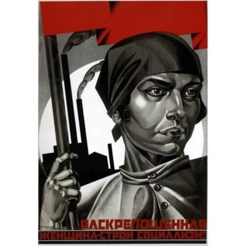 The Emancipation of Russian Women Soviet USSR CCCP Propaganda Retro Vintage Poster Canvas DIY Wall Paper Home Decor Gift