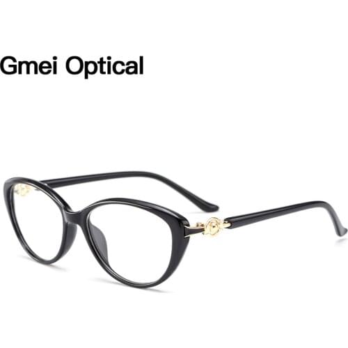 Gmei Optical Ultralight TR90 Cat Eye Women Optical Glasses Frame Eyeglasses Frames For Women Myopia Hyperopia Spectacles M1537
