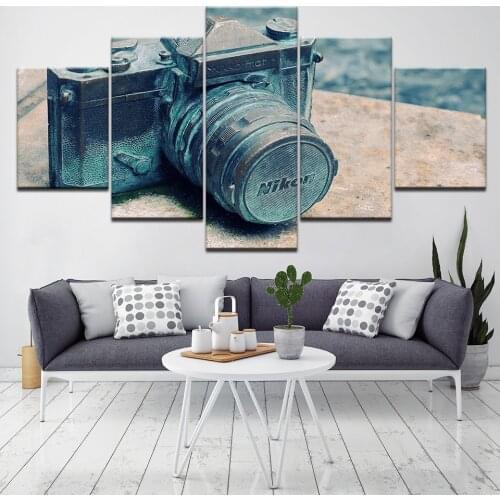 Canvas Wall Art Modular Pictures 5 Pieces old retro camera Wallpapers Paintings HD Prints Poster living room Home Decor Framewor