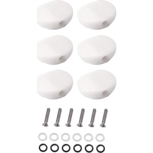 6pcs/Set Guitar Tuning Pegs Machine Heads Handle Knobs Buttons Caps DIY