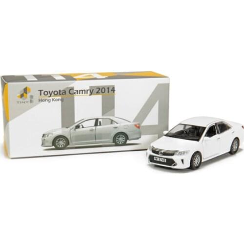 Tiny 1:64 Toyota Camry 2014 White Diecast Model Car