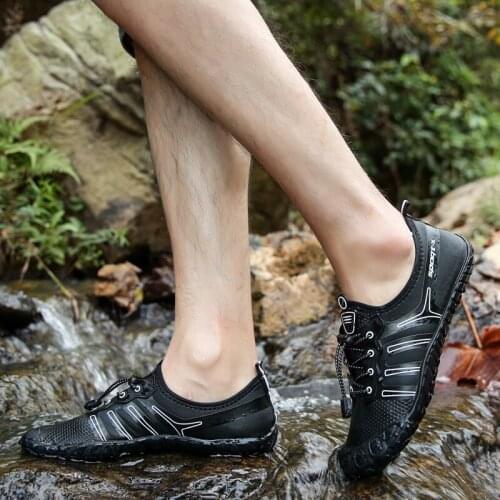 Aqua Shoes Trekking Breathable Quick Dry Jogging Sneakers Climbing Hiking Water Shoes Upstream Elastic Man Woman Lightweight