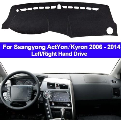 Car Dashboard Cover Dashmat Carpet For Ssangyong ActYon Kyron 2006 - 2014 Dash Mat 2 Layers Cape Sunshade 2013 2012 2011 2010