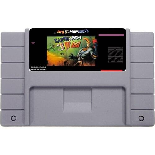 Hot Selling 16bit 46pin Super Game Card - Earthworm Jim