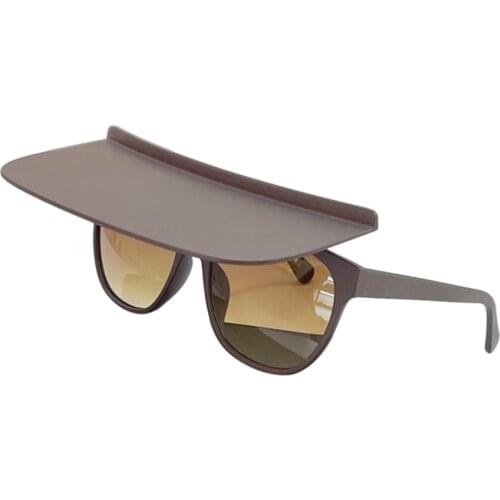 Fashion Shield Visor Flip Up Sunglasses Women Men Luxury Oversized Brand Design Round Sun Glasses Female 2021