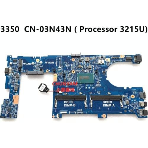 NEW 15203-1 FOR Dell Latitude 3350 Laptop Motherboard PWB:JM7HC CN-03N43N 3N43N P0WRG Mainboard NOTEBOOK PC 100%tested