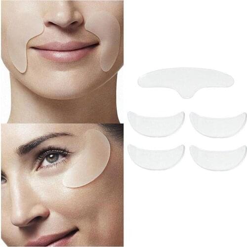 Frownies Patches Silicone Reusable Forehead Eye Sticker Anti Remover Patch Set Skin Self-Adhesive Lifting Pad Wrinkle