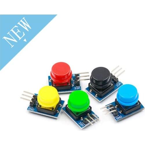 Button Board 2*12mm Big key module Light Touch Switch Black Blue Green Red Yellow Hat for Arduino 12X12MM PCB DIY Electronic