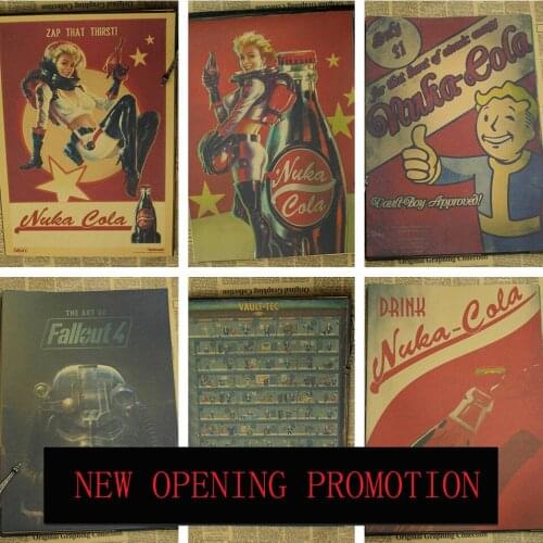 Fallout Posters 3 4 Home Wall Decoration Vintage Posters Coke posters