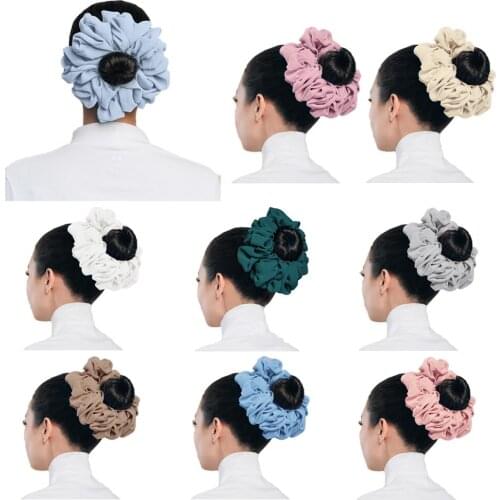 28 Colors Cute Chic Flowers Chiffon Fabric Hair Scrunchie Elastic For Girls Women Hair Accessories Headwear Ponytail Holder New