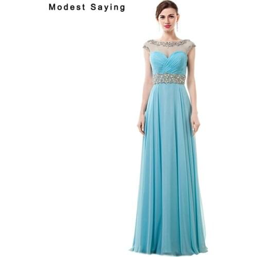 Luxury Sexy Backless Blue A-line Sweetheart Beaded Evening Dresses 2017 with Rhinestone Pleated Party Prom Gowns robe de soiree