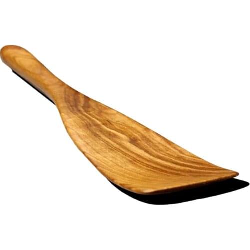 Handmade Large Wood Spurtle Flat Ended Acacia Spatula Kitchen Sets For Mixing Stirring Wooden Cooking Utensils