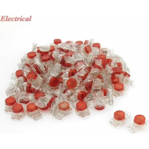 Data Phone Wire Splice 3 Ports UR Connectors Red Clear