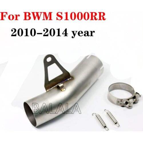 Universal Motorcycle Exhaust Middle Connect Link brand new Stainless Steel Pipe For BMW S1000RR 2010-2014 year
