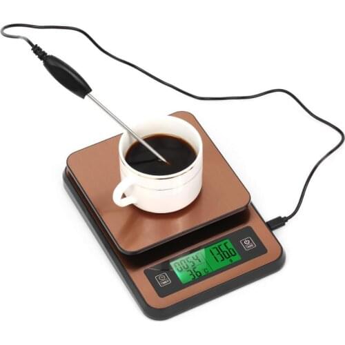 Hand-made Coffee Scale Coffee Beans Electronic Scale Smart Weighing Timing LED Screen Kitchen Scales Home Measuring Tools 2021