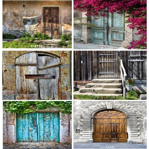 ZHISUXI Vinyl Custom Photography Backdrops Prop Classical Wooden doors Photography Background GD20518 -25