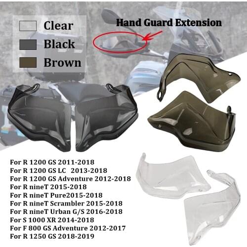 For BMW R1250GS/ADV LC R1200GS LC F800GS Adventure S1000XR 2013-2019 Handguard Hand shield Guard Protector Windshield Smoke