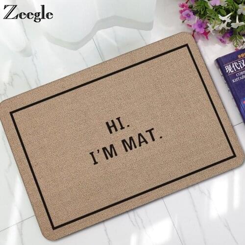Zeegle Rubber Doormat Home Entrance Mats Hallway Rugs Anti-slip Floor Mats Bathroom Mat Bedroom Carpet Bedside Rugs Kitchen Mats