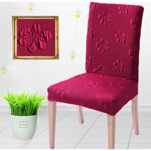 Jacquard Burgundy Chair Cover Thick Fabric Universal Spandex Chair Cover Office Computer Chair Coverture Chaise Curbresillas