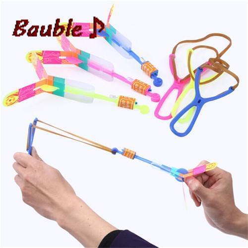 10 Pcs Funny Luminous Slingshot Flying Arrow LED Light Up Flashing Dragonfly Glow for Kids Party Toys Gift To Brighten The Sky