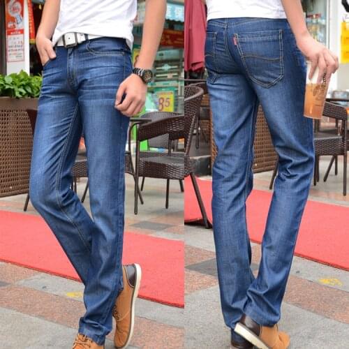 2018 Explosive Jeans Wholesale Young Business Jeans Straight Bottom Jeans High-end Mens Pants